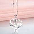 dia de la madre 2021 regalo del día de la madre 925 corazón de plata de ley corazón de plata collar de corazón de oro amor